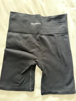 New Balance Black Biker Shorts Ribbed thumbnail 2