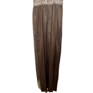 NWT Mandalay Brown Silk Beaded Embellished Maxi Long Gown Evening Dress Size 4 thumbnail 9
