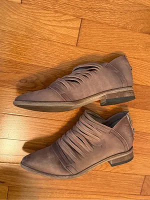 Free People Lost Valley Distressed Booties in Tan thumbnail 3