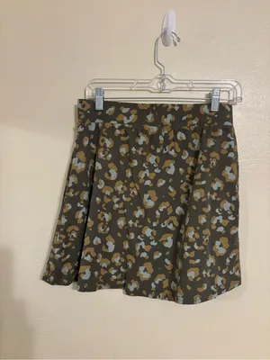 PACT Leopard Print Skater Skirt Organic Cotton Size M thumbnail 7