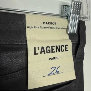 NWT L'agence‎ Margot High Rise Skinny Greystone Coated Jean Size 26 Minimalist thumbnail 7