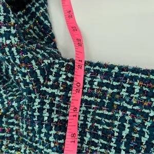 BuddyLove Blue Green‎ and Gold metallic tweed Blazer dress Size Medium thumbnail 8