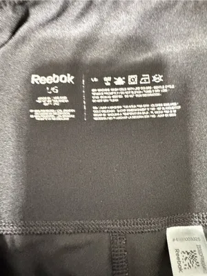 Reebok Black High Rise Athletic Leggings Large Compression Workout Yoga Pants thumbnail 5