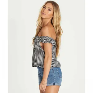 Billabong Peach Kisses Top - Gingham Black/White - XS thumbnail 3