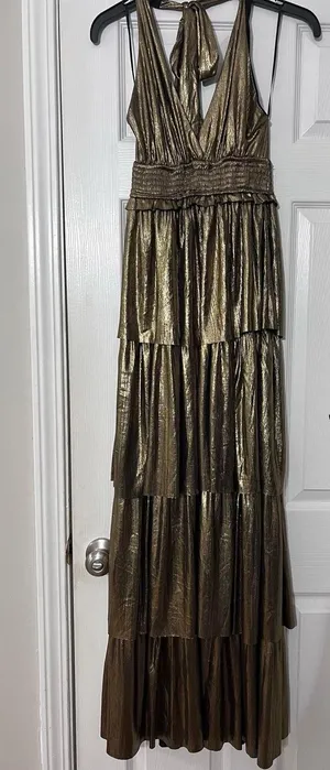 Gold formal gown thumbnail 1