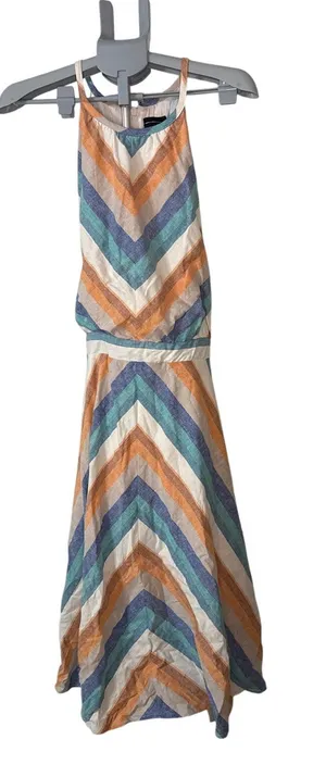 New York & Company Chevron Stripped Multicolor Women's‎ XXL Halter Dress *nwt* thumbnail 1