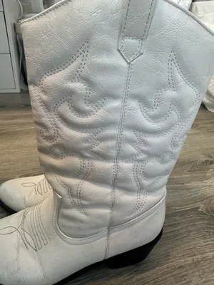 White Cowgirl Amazon Boots 9 thumbnail 3