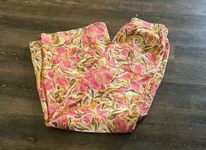 Sadie & Sage Pink and Orange Floral Pants thumbnail 1