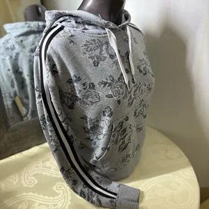 Calvin Klein Gray Floral Hoodie Sweater thumbnail 10