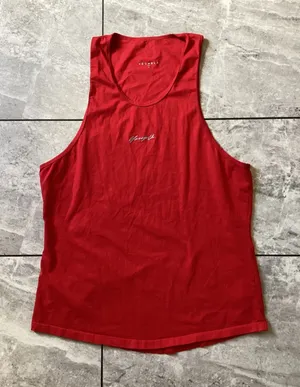 YoungLA Women Red Muscle Tank Top Gym Athletic YLA2627 Size Large thumbnail 1