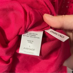 NWT Strapless crochet red pink maxi dress size Large thumbnail 3