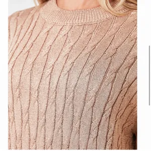Tuckernuck Gold Metallic Cable Knit Long Sleeve‎ Midi Dress size Medium thumbnail 4