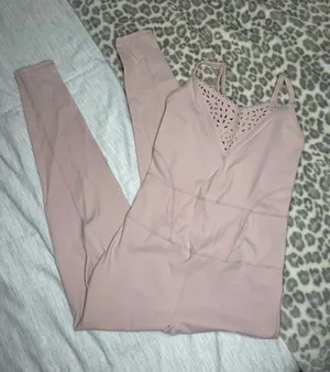 Free People Movement Touch The Sky Jumpsuit XS Pink thumbnail 1