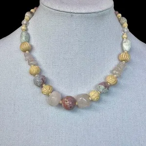 Vintage rock and bead necklace thumbnail 2