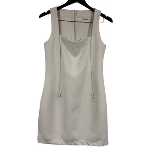 Abercrombie & Fitch Classic Square Neckline Mini Dress in Beige Size Small thumbnail 2