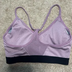 Nike Women's Purple and Black Sports Bra thumbnail 2