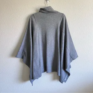 UGG Women's Pichot Turtleneck Fleece Pockets Grey‎ Cape Poncho Grey Cozy Drapey thumbnail 6