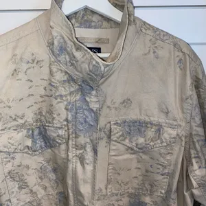 Vintage Chaps Light Blue Tan Floral Rose Utility Chore Coat Boho Western Spring thumbnail 13