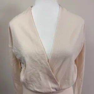 Babaton Jotham Extra Fine Merino Wool Wrap Sweater in Giselle XS NEW thumbnail 11
