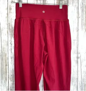Athleta Red Ultra High Rise Elation Crop Joggers •Small thumbnail 5