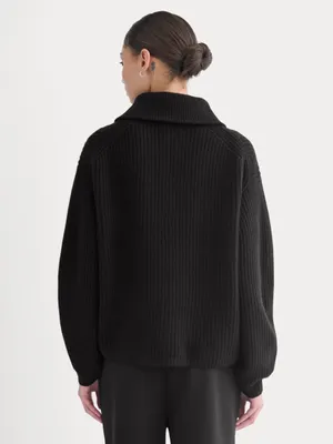 EVERLANE THE HALF-ZIP SWEATER IN WOOL SIZE SMALL thumbnail 2