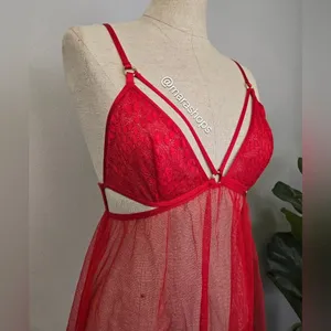 Victoria's Secret Red Snake Lace Babydoll thumbnail 4