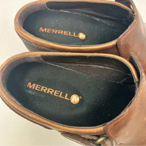 Merrell J42468 Leather Clog Mule Slip On Brown Stacked Heel Comfort Shoes 6 thumbnail 7