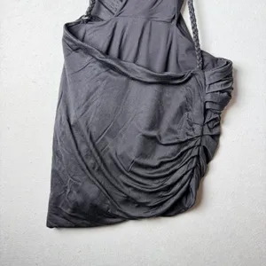 Retrofête Wrap Mini Dress Braided Straps Black Women's size S thumbnail 9