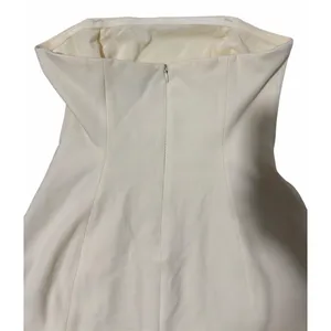 STAUD Silvia Strapless Peplum‎ Top Ecru Women's Size 2 thumbnail 4