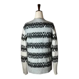 All Saints Catalina Jumper Sweater Women XS Ivory‎ Gray Wool Alpaca Knit Nordic thumbnail 3