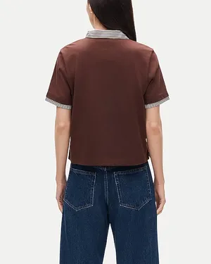 J.Crew Burgundy Polo Layered Tee  thumbnail 3
