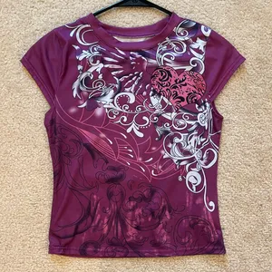 Amazon Grunge Tops Women Y2k Short Sleeve Vintage Graphic T Shirts Teen Girls Aesthetic thumbnail 1