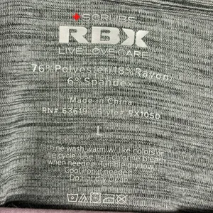 NWT RBX Mixed Media Medical Scrubs Top Purple Black Gray, Large thumbnail 9