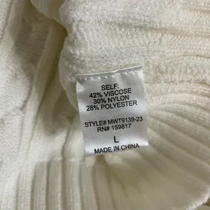 Altar'd State NWT Crew Neck Cable Knit Sweater Antique White Ivory Size L thumbnail 8