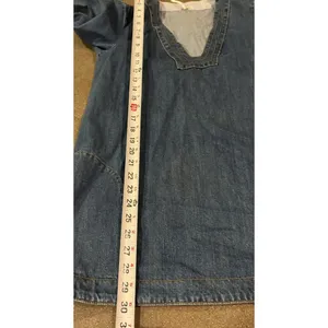 Free People Dreaming Of Denim Hendrix Tunic Oversized Women’s Sz S Denim Blue thumbnail 15