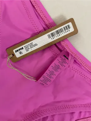 Skims SET NWT Neon Orchid Pink Bikini Swim Set 2-pc set top & Bottom Size L thumbnail 8