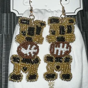 Simply Southern NWT Beaded Football Mom Earrings thumbnail 3