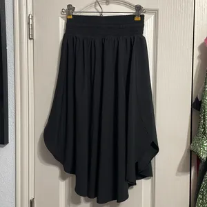 Lululemon Black The Everyday Asymmetric Skirt Minimalist Flowy Lounge Athleisure thumbnail 3