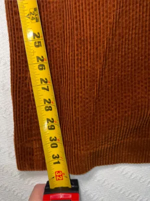 Zara Womens Corduroy Mid Rise Wide Leg Pant Size S Minimalist Preppy thumbnail 8