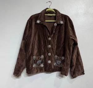 Don't Mess With Texas Brown Vintage Western Jacket Sz XL thumbnail 2