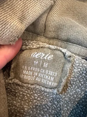 aerie Distressed Oversized Hoodie Size Medium in Green - C73-027 thumbnail 2