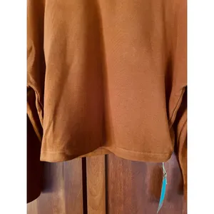 OGL Sweater Turtleneck Built in Bra Orange Size Large NEW thumbnail 3