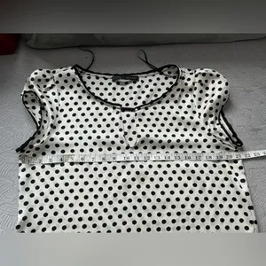 ZARA Pretty polka dot top🖤🤍🖤 thumbnail 8