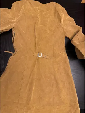 Free People Faux Suede Mini Dress Brown Tan Lace-Up Long Sleeve XS NWT thumbnail 5