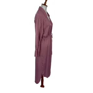 Zara Dress XS Pink Midi Long Sleeve‎ Feminine Romantic Elegant Chic thumbnail 3