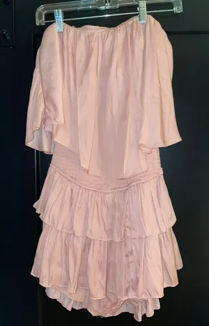 Blush Pink Strapless Romper Size M thumbnail 1