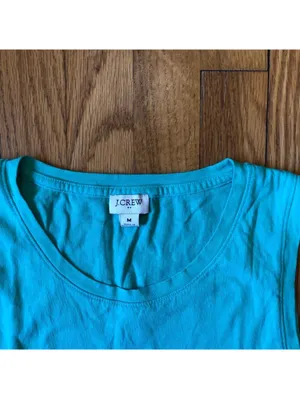 J.Crew EUC Women's Green Aqua Knit Sleeveless Dress Size M thumbnail 6
