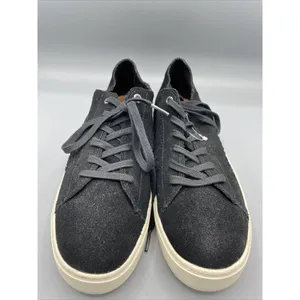 TOMS Black Suede‎ Leather Lace Up Sneakers Women’s Shoes 9.5 Casual Comfort thumbnail 2