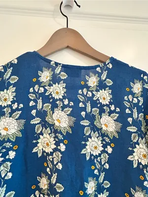 Show Me Your Mumu Rancho Vista Tunic Dress Blue White Size XS thumbnail 11