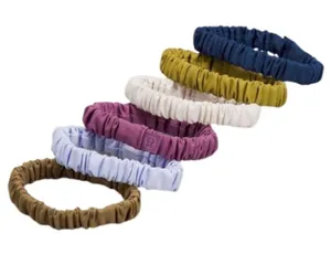 6 Pack Lululemon Skinny Scrunchie Artifact Pastel Blue Vintage Plum White Opal…. thumbnail 1